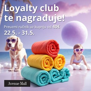 Ostvari kupnju od 40 EUR u Avenue Mallu i preuzmi svoj ručnik